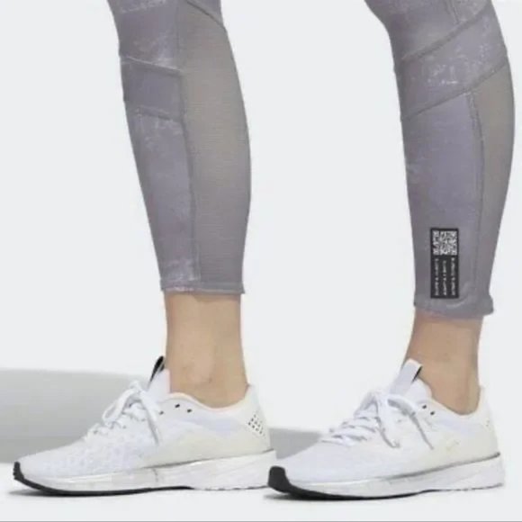 Adidas How We Do TGT Gray Speck Leggings Size S Running - Picture 2 of 11